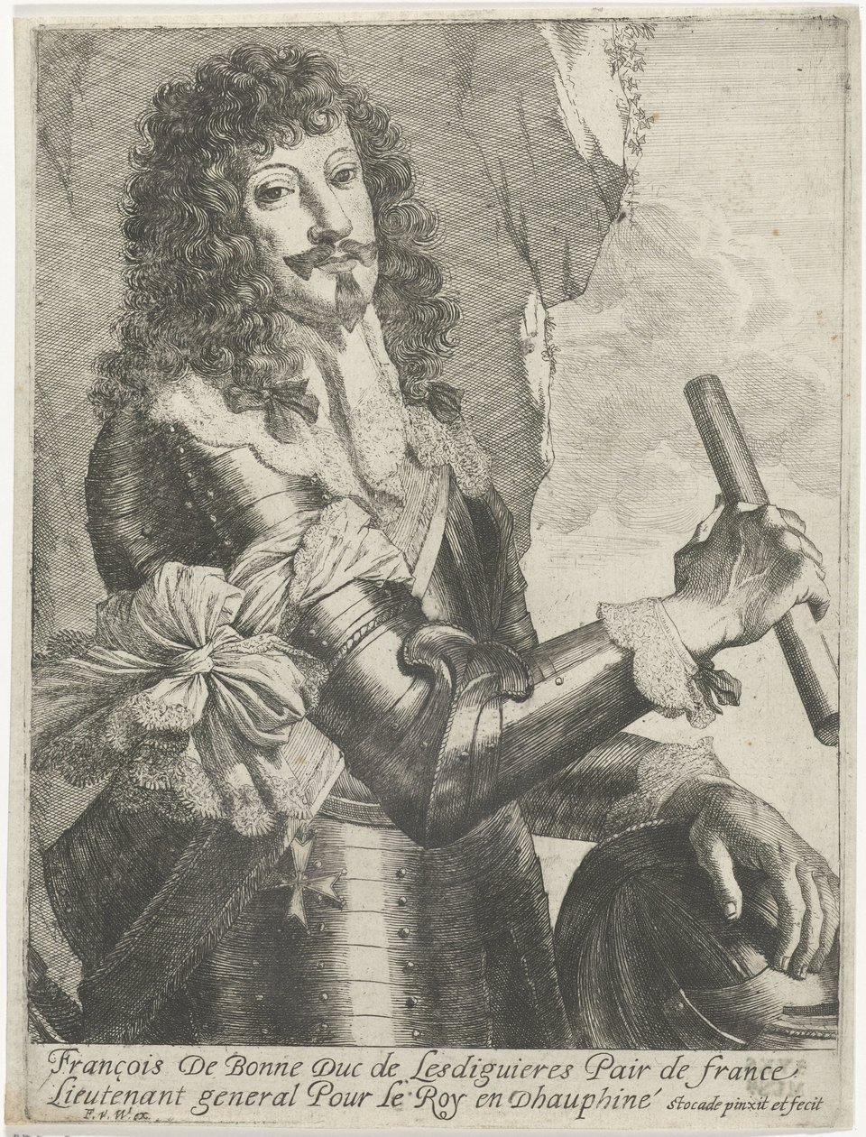 François de Bonne-Lesdiguières-de Créqui portréja alkotó: Nicolaes Van Helt Stockade