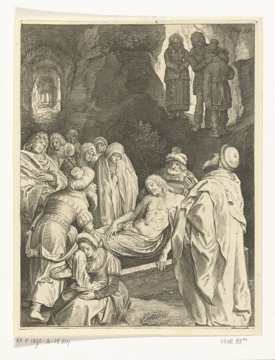 Krisztus temetése A szenvedély (sorozat címe) alkotó: Nicolaes de Bruyn