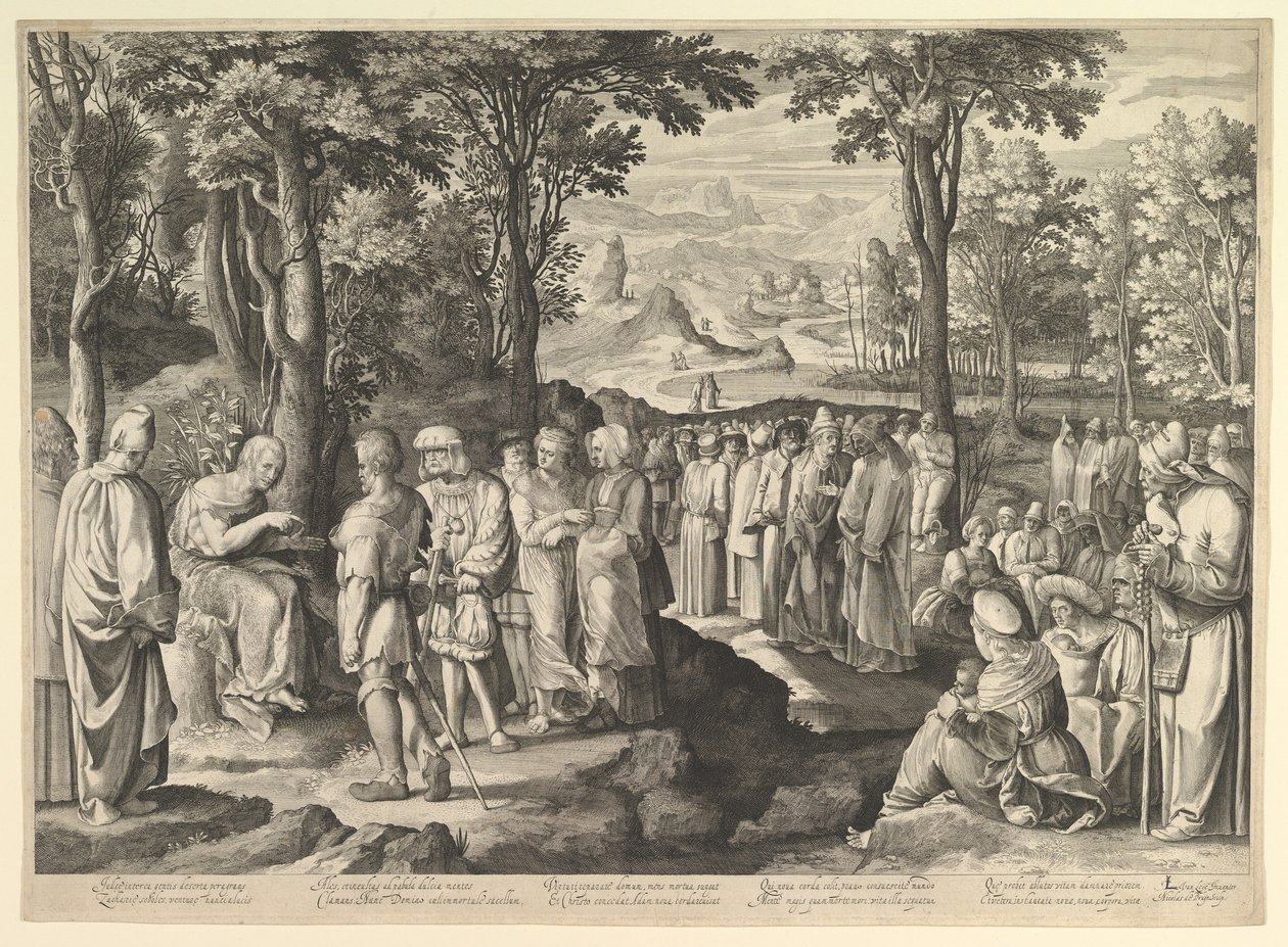 Keresztelő János prédikál a sivatagban, kb. 1527-28 alkotó: Nicolaes de Bruyn