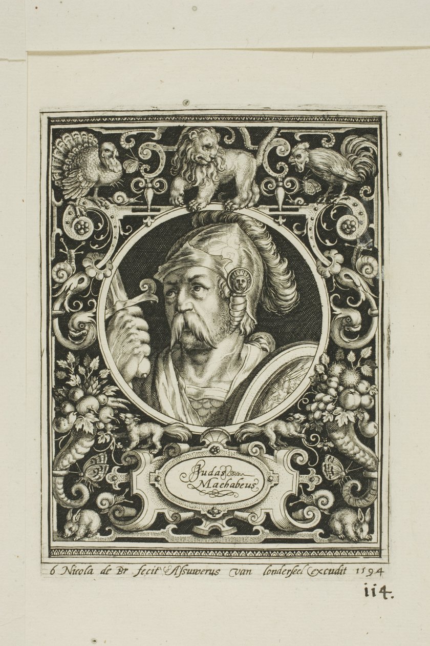 Judas Macabee, hatodik lemez a The Nine Worthiesből alkotó: Nicolaes de Bruyn