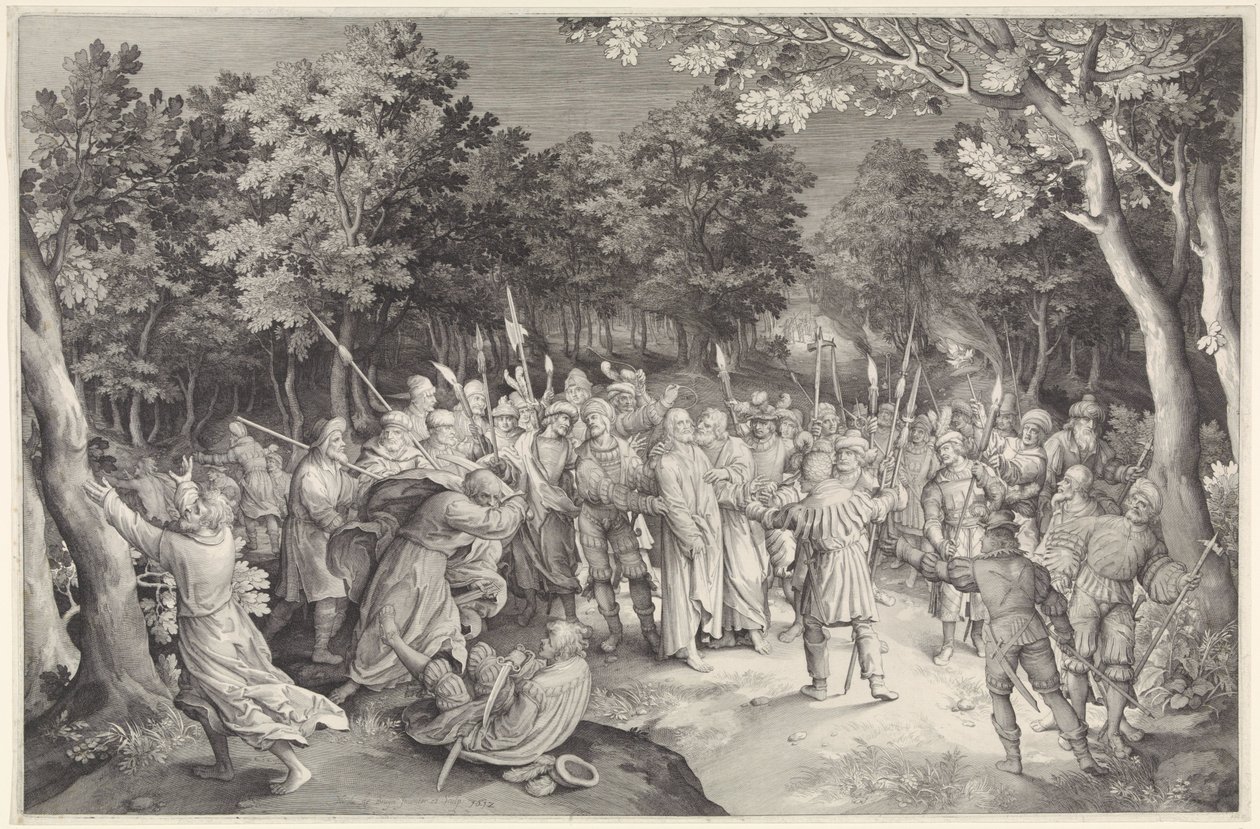 Judas Kiss és Krisztus letartóztatása alkotó: Nicolaes de Bruyn