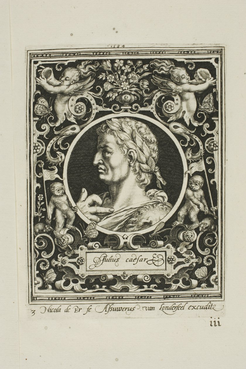 Julius Caesar, harmadik lemez A kilenc méltóságból alkotó: Nicolaes de Bruyn
