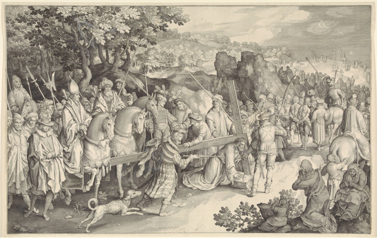A kereszt hordozása alkotó: Nicolaes de Bruyn