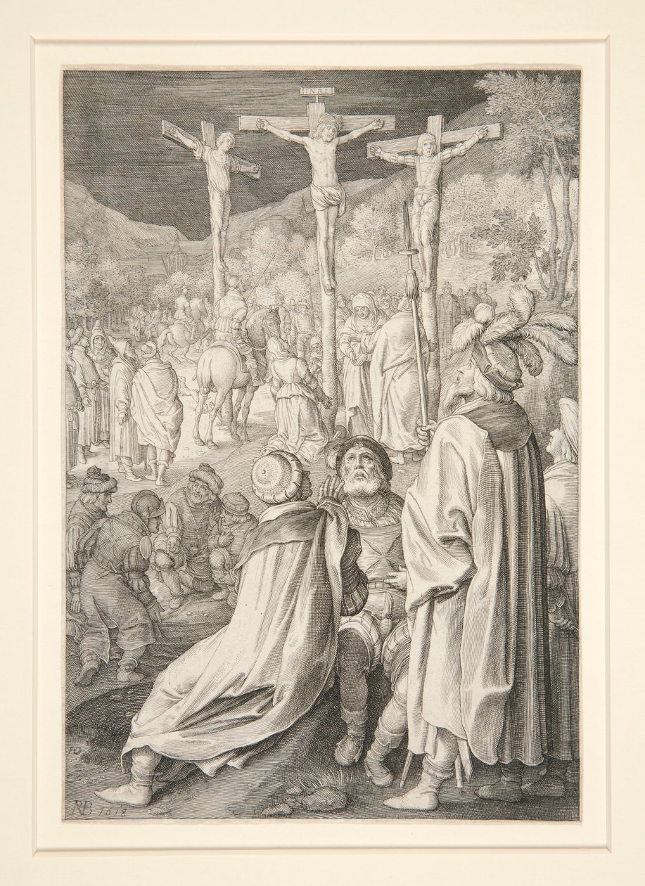 A keresztre feszítés (Passion sorozat) alkotó: Nicolaes de Bruyn