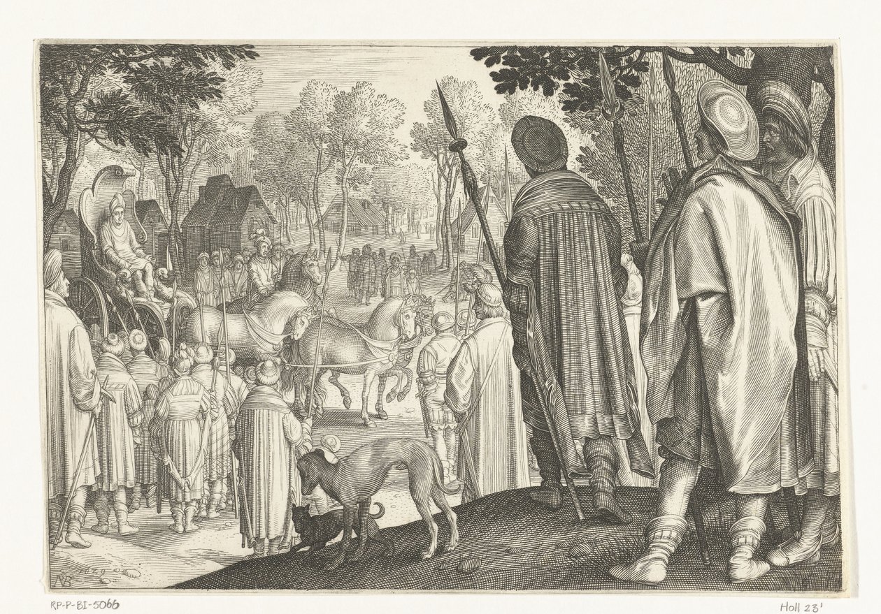 József diadalmenete a fáraó szekerén Joseph története (sorozat címe) alkotó: Nicolaes de Bruyn