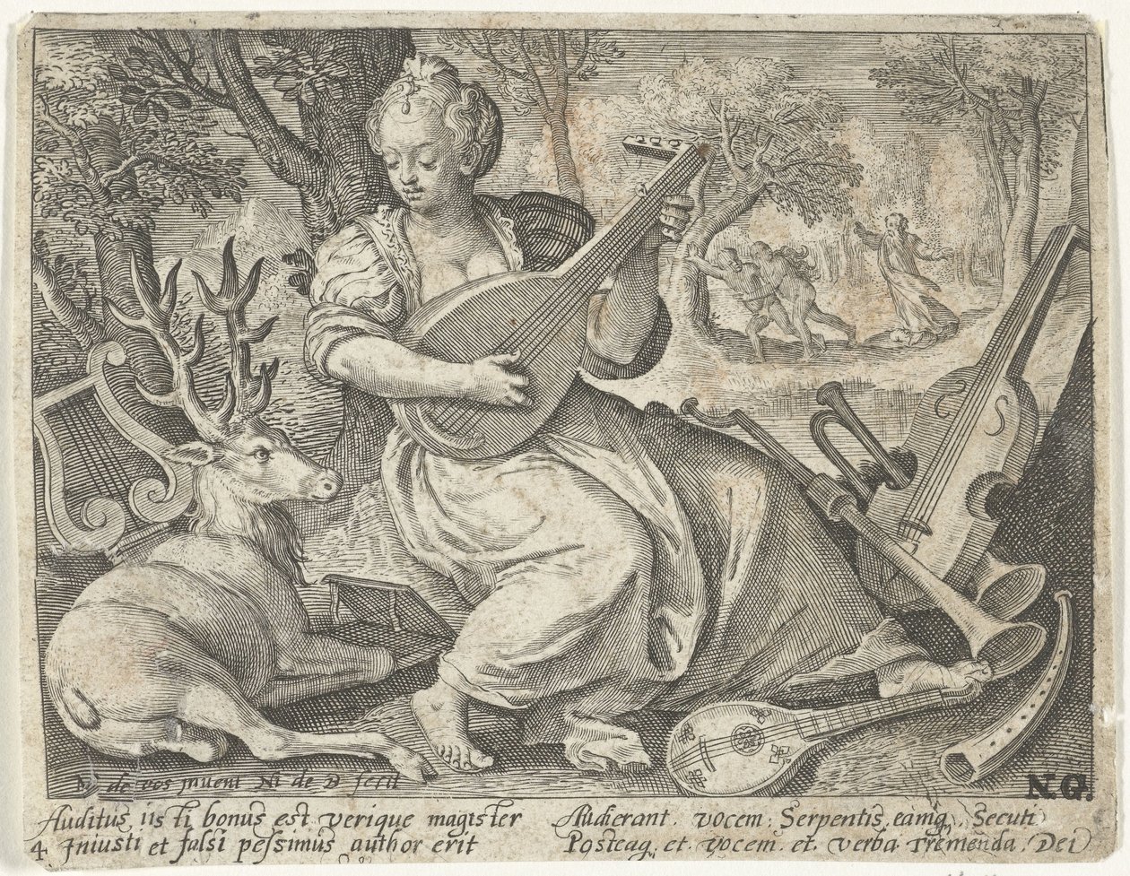 érzéki hallás Öt érzék (sorozat címe) alkotó: Nicolaes de Bruyn