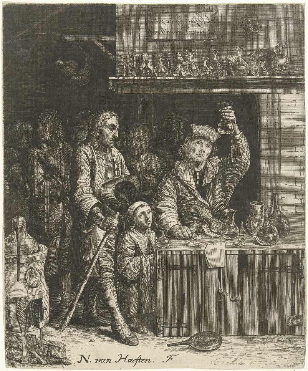 Pisi néző és farmer család alkotó: Nicolaes van Haeften