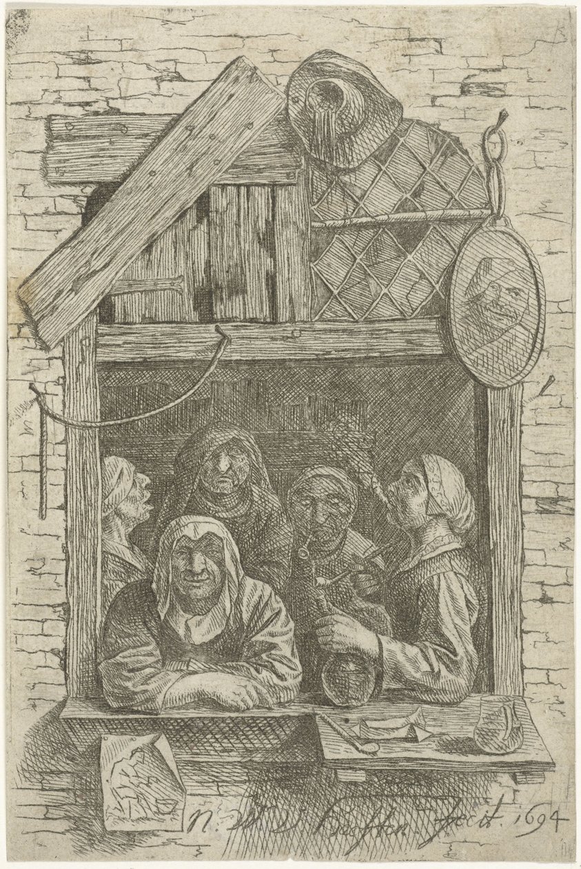 Öt nő az ablakban alkotó: Nicolaes van Haeften