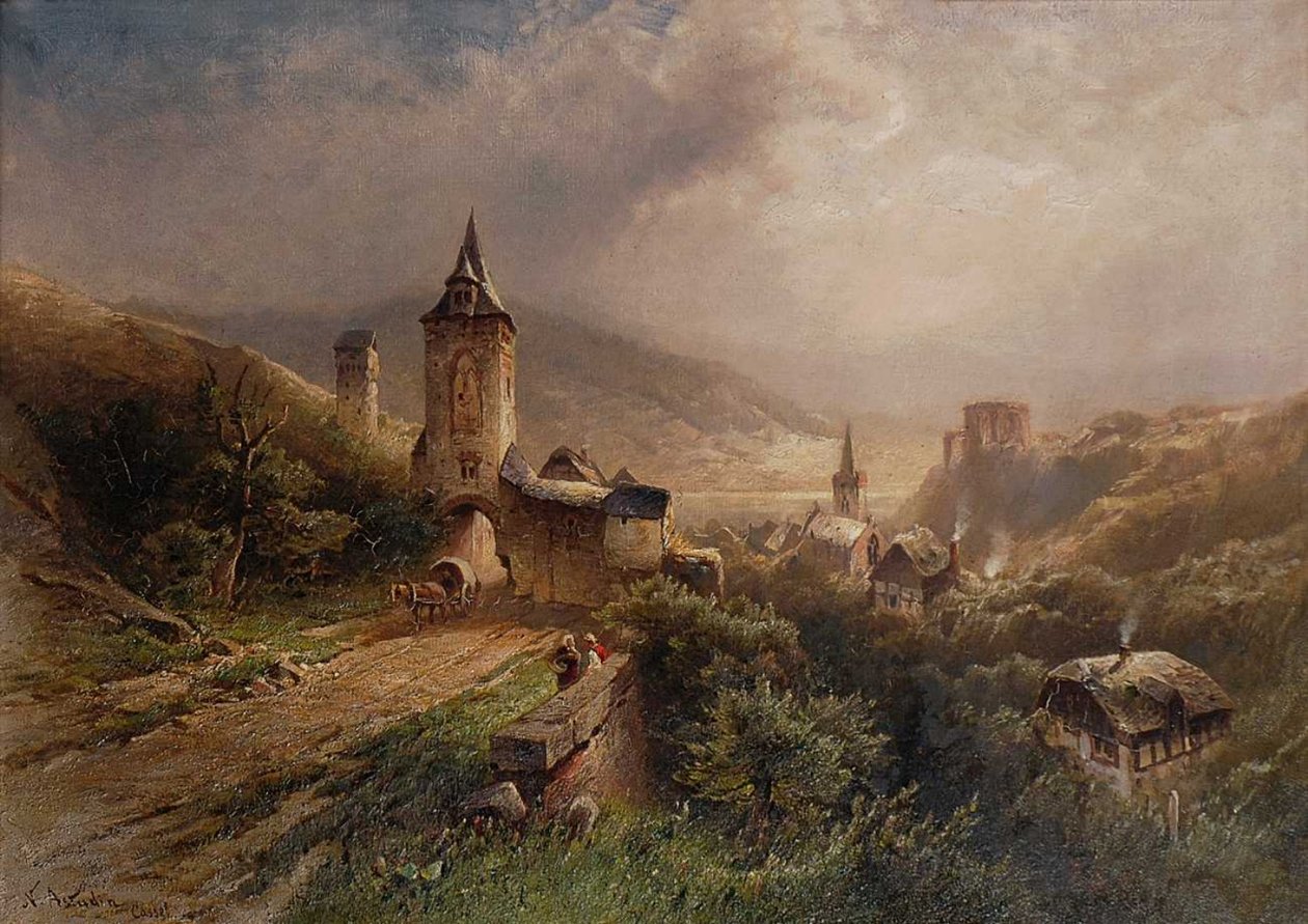 A Steegertor Bacharach am Rheinben alkotó: Nicolai Astudin