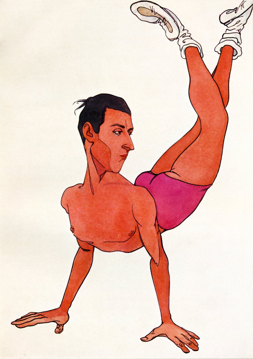 Sir Anton Dolin karikatúrája, 1920-as évek (rajz) alkotó: Nicolai (1869 1937) Legat