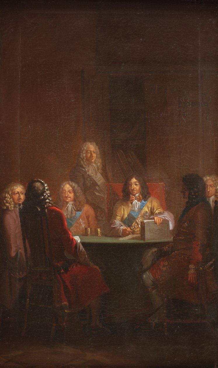 V. Keresztény bemutatja a dán törvényt, 1683 alkotó: Nicolai Abildgaard