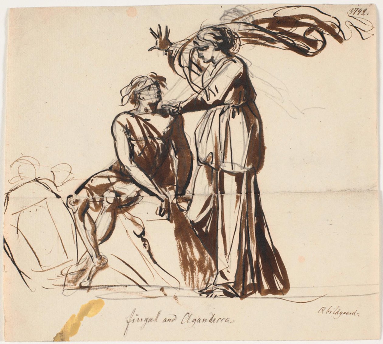 Fingal és Agandecca. Ossians digte, Fingal III alkotó: Nicolai Abildgaard