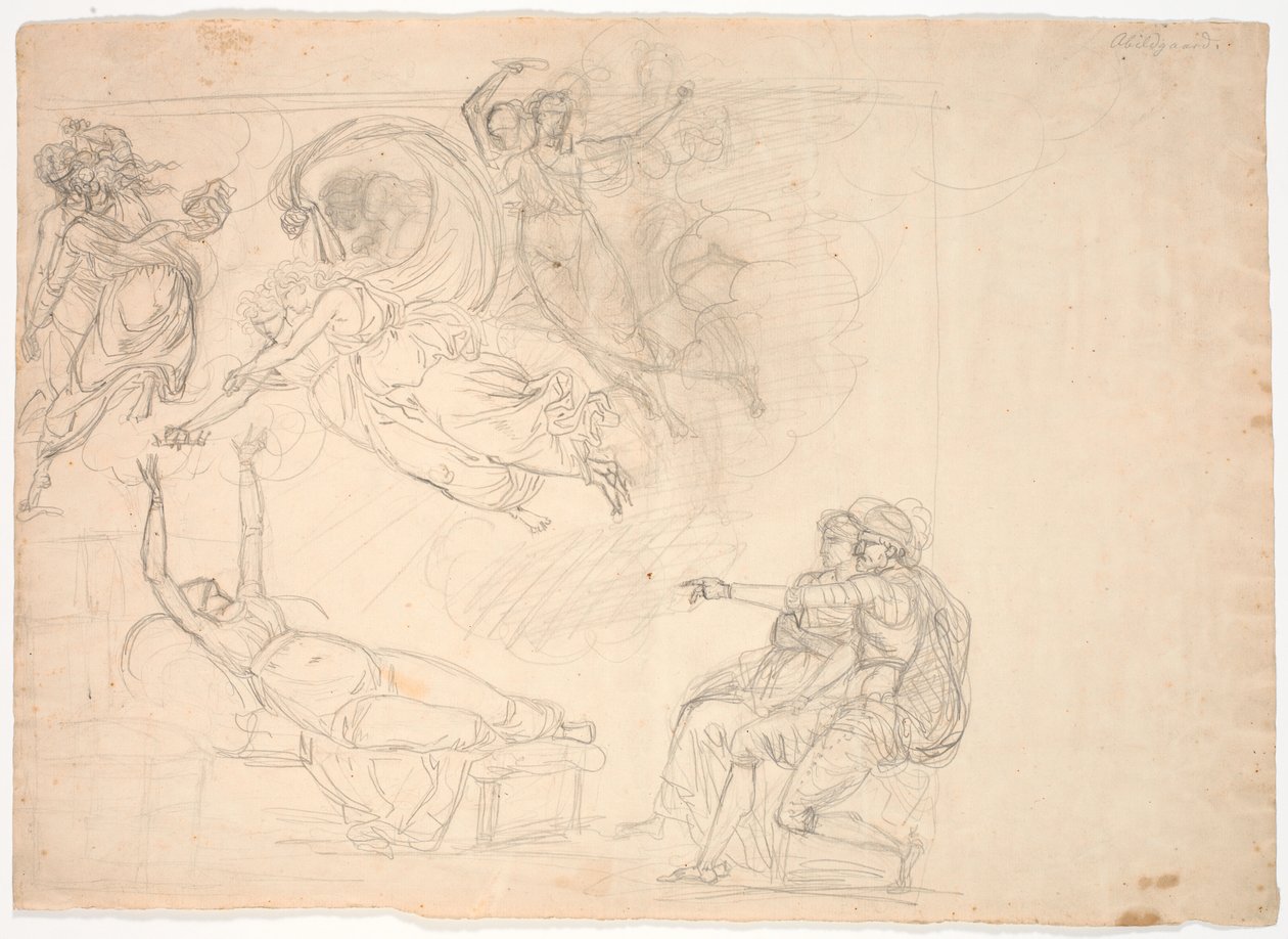 Jelenet Shakespeare VIII. Henrik című művéből (4. felvonás, 2. jelenet) alkotó: Nicolai Abildgaard