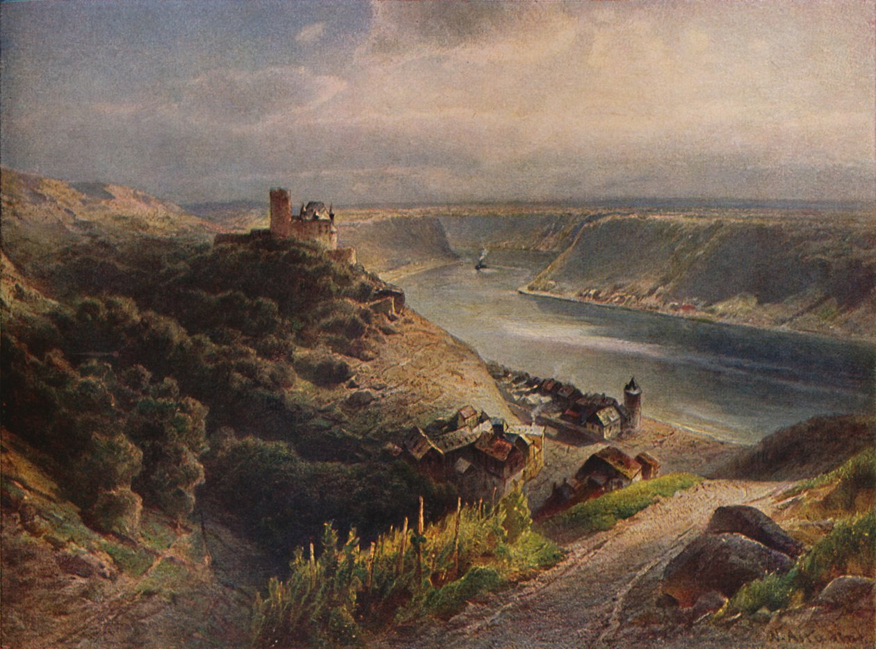 Katz-kastély Lorelei-re, Katz-kastély Lorelei-re néz, 1923. alkotó: Nicolai Astudin