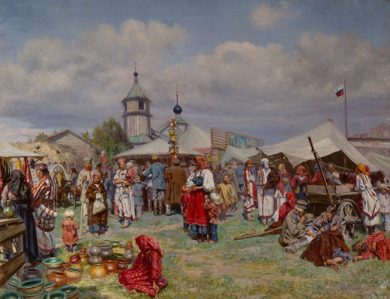 Orosz Vásár alkotó: Nicolai Karlovich Grandkovskii