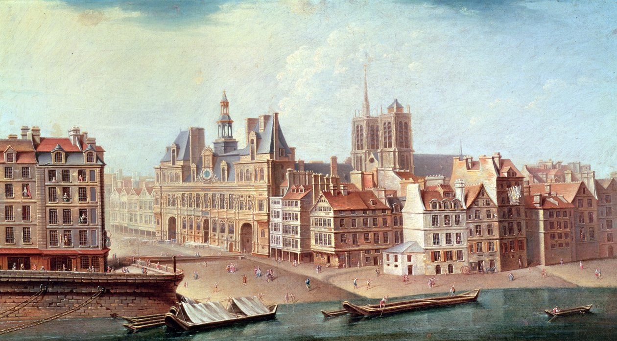 Place de Greve 1750-ben alkotó: Nicolas Raguenet