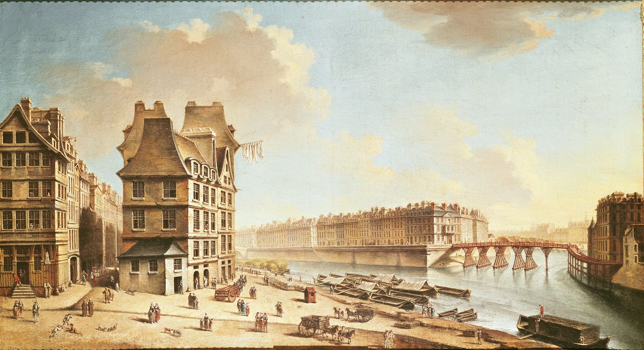 Az Ile Saint-Louis a Place de Greve-ről, 1757 körül (lásd még: 86034) alkotó: Nicolas Raguenet