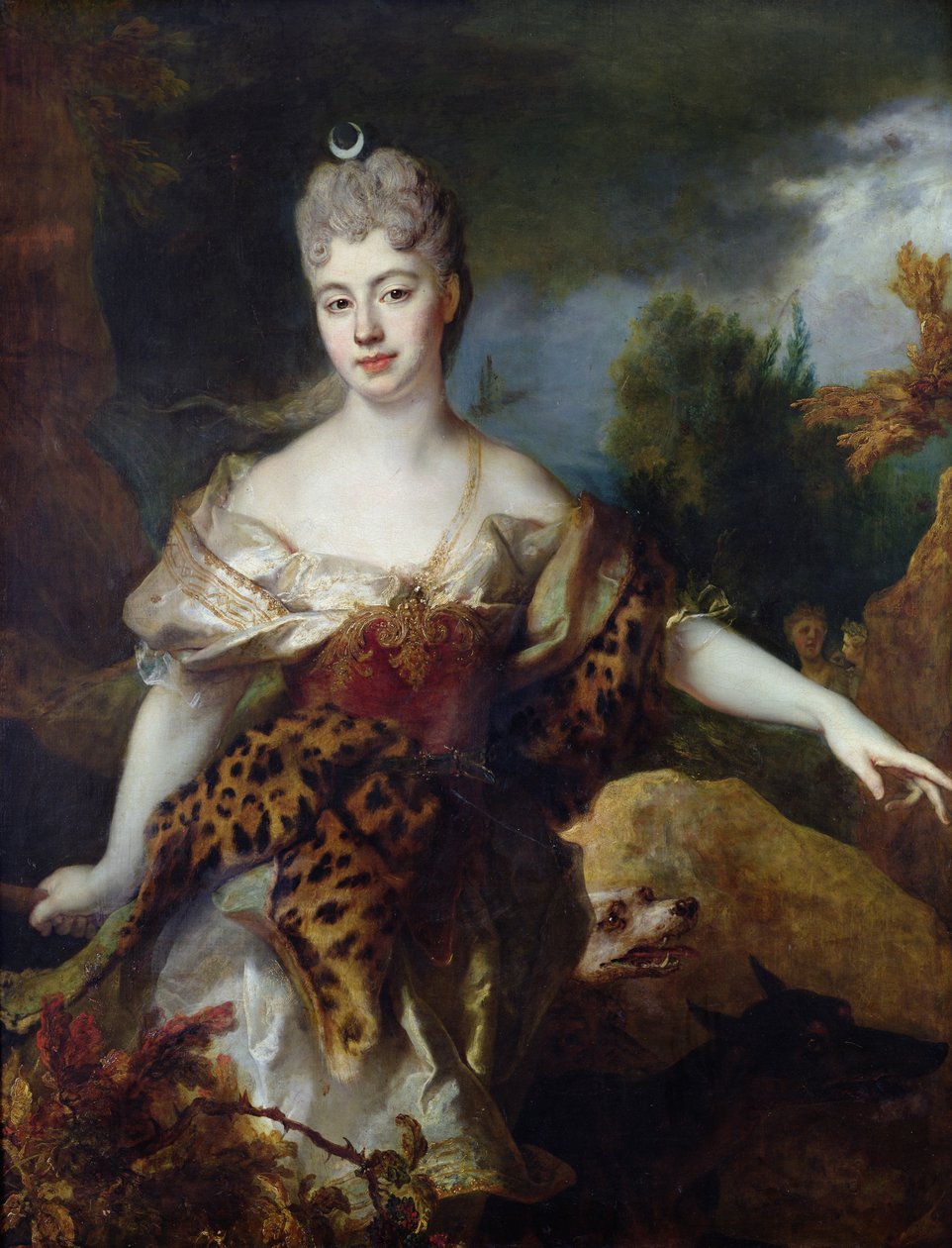 Mademoiselle de Barral portréja Diana szerepében, 1714 körül alkotó: Nicolas de Largillière