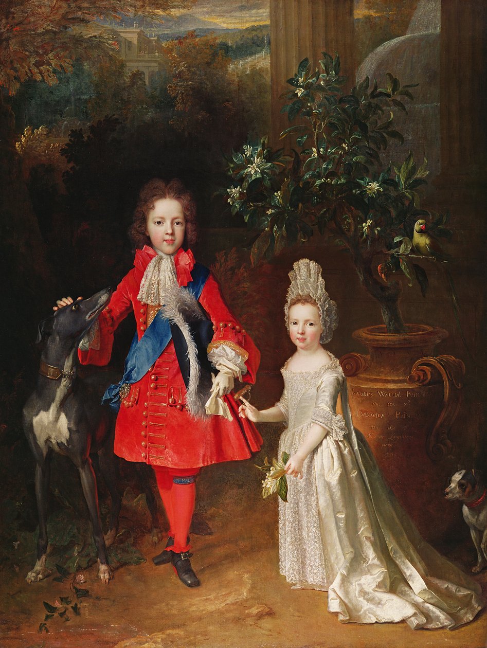 James Francis Edward Stuart herceg és Mária Terézia Stuart hercegnő, 1695 alkotó: Nicolas de Largillière