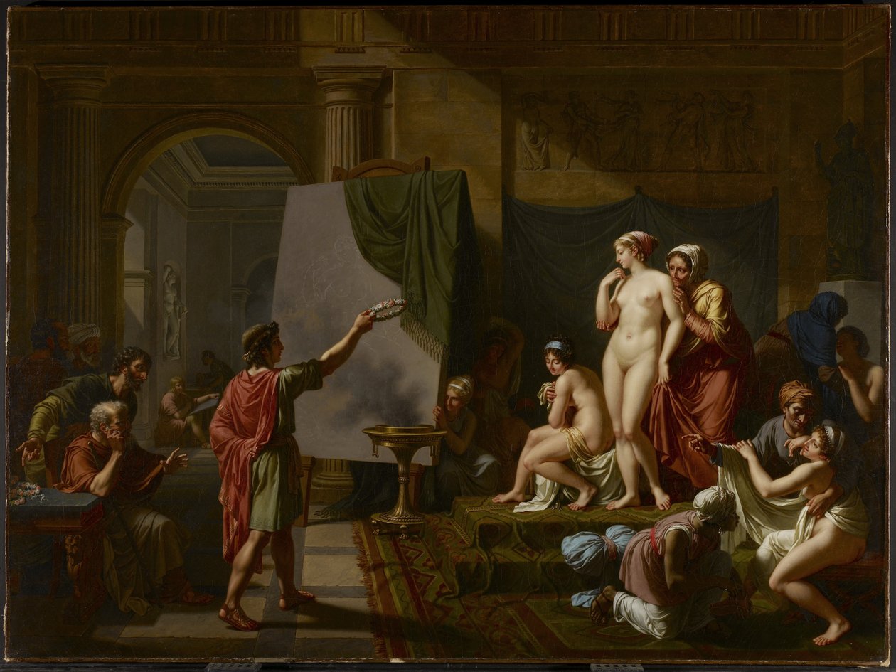 Zeuxis modelljeit választja, 1797 alkotó: Nicolas Andre Monsiau
