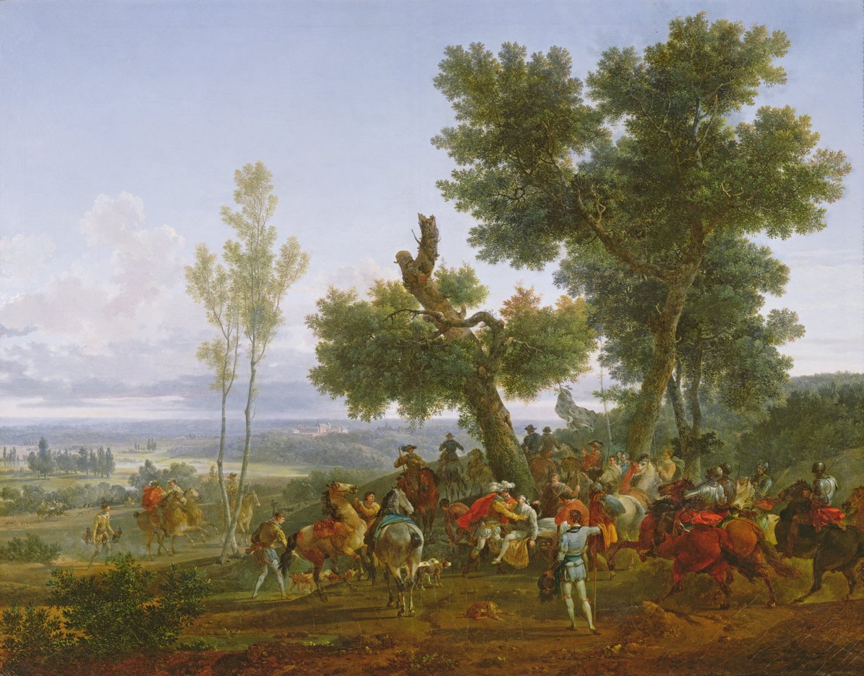 IV. Henrik francia és navarra királya és Maximilien de Béthune, Sully herceg találkozója a Beuvron-síkságon az 1590-es ivry-i csata utáni napon, 1822-ben alkotó: Nicolas Antoine Taunay
