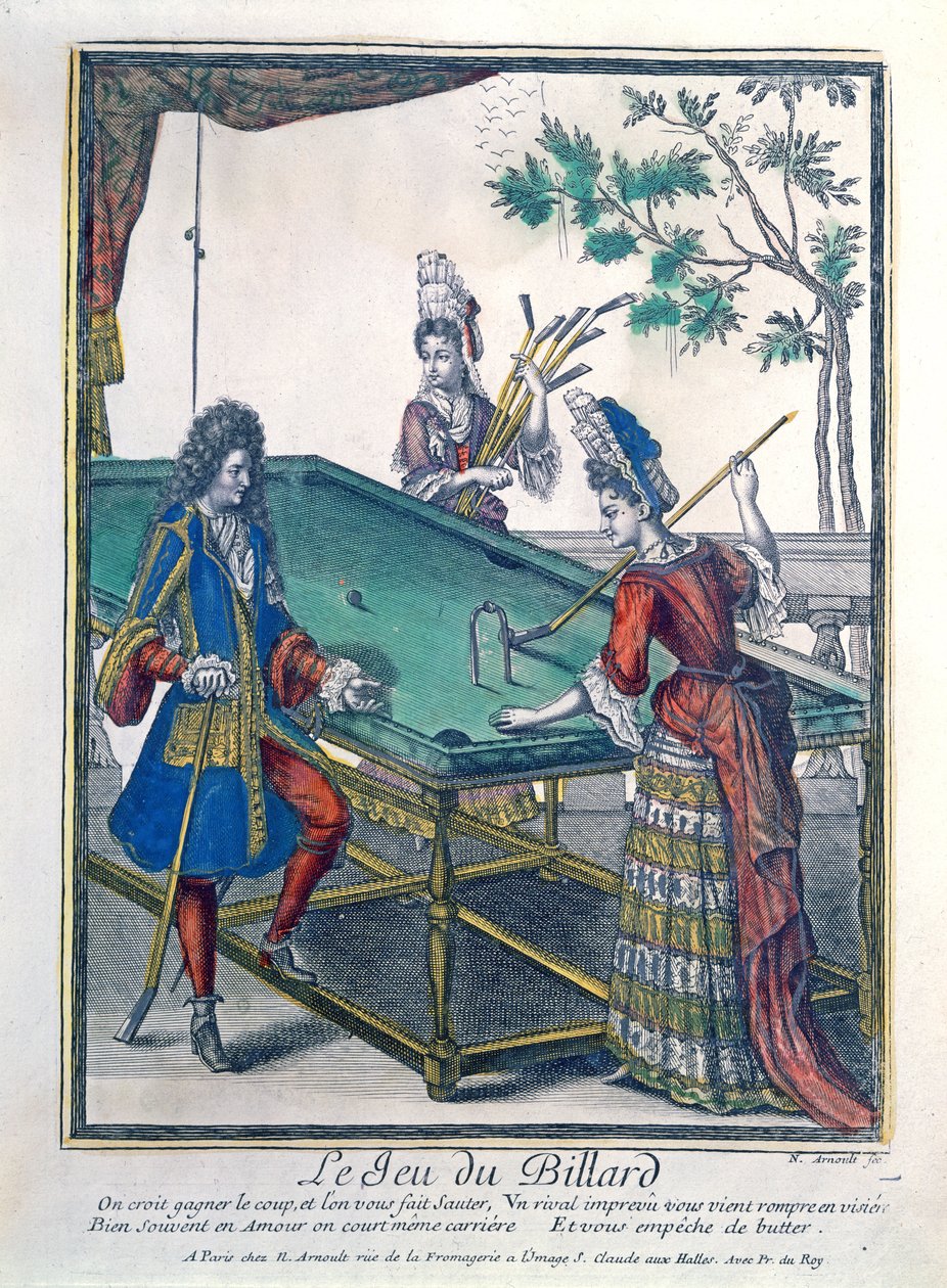 Biliárdjáték, XVII. század vége alkotó: Nicolas Arnoult