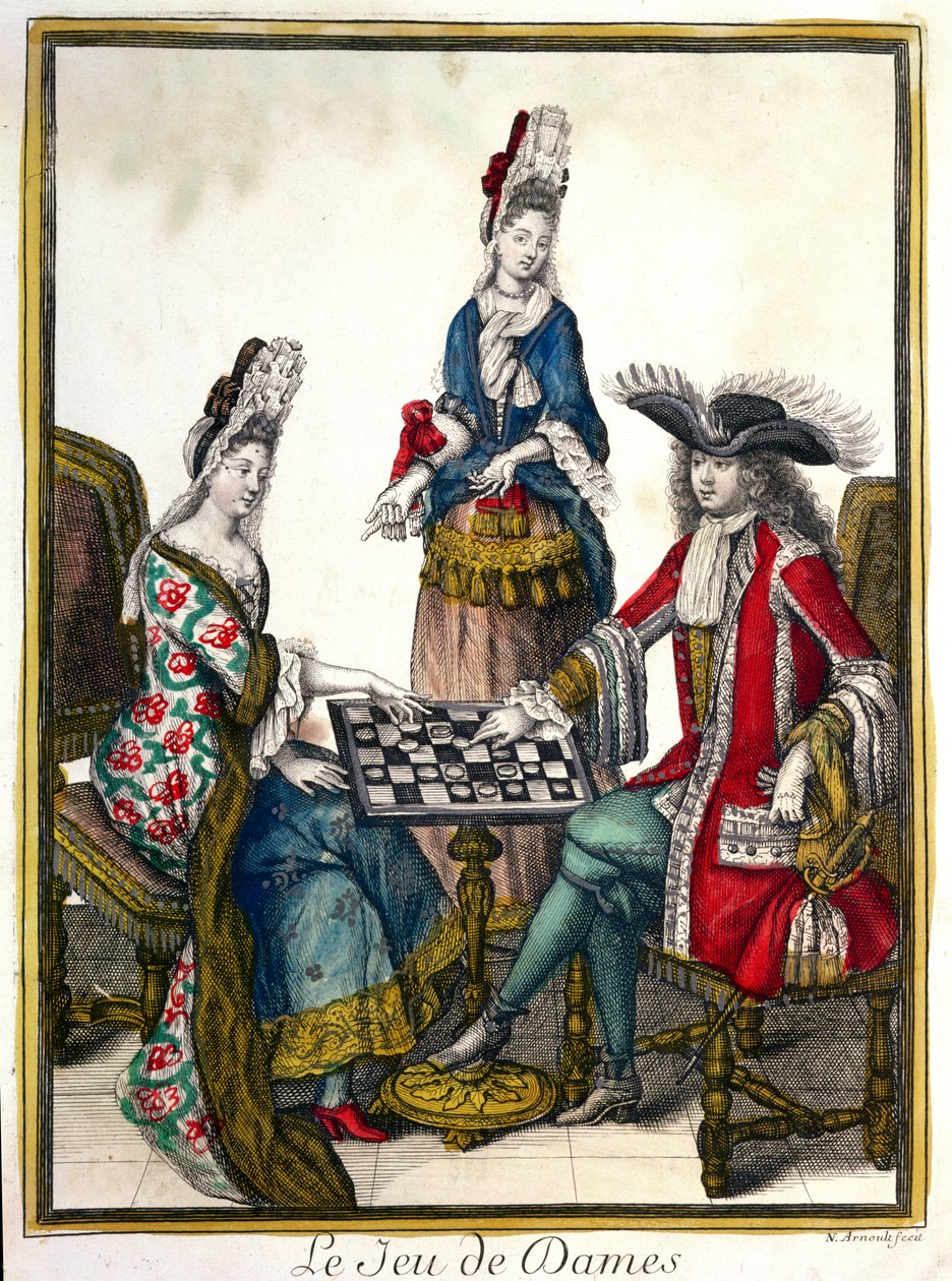 Le Jeu de Dames (Piszzák játéka), 17. század vége 18. eleje alkotó: Nicolas Arnoult