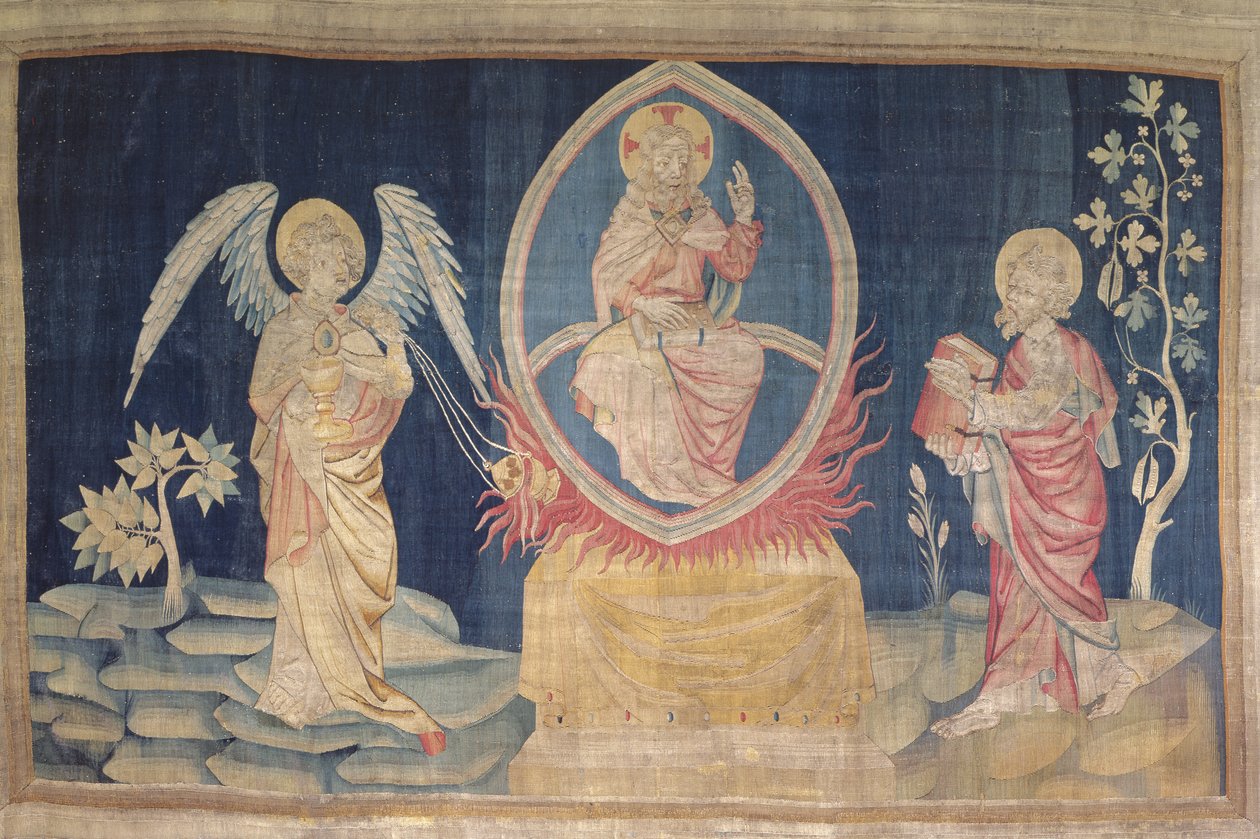 Angyal tömjénezővel, Angers Apokalipszisének 18. sz., 1373-87 alkotó: Nicolas Bataille