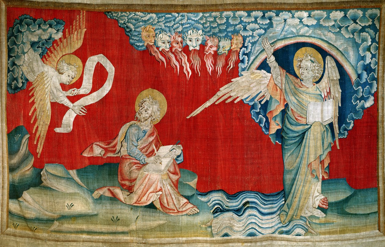 Az angyal nyitott könyvvel, 27. sz. Angers Apokalipsziséből, 1373-87 (gobelin) alkotó: Nicolas Bataille