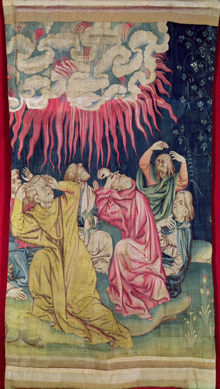 A Negyedik Angyal kiöntötte Tálját a Napra, 60. sz. „Angers Apokalipszisében”, 1373-87 (szőttes) alkotó: Nicolas Bataille
