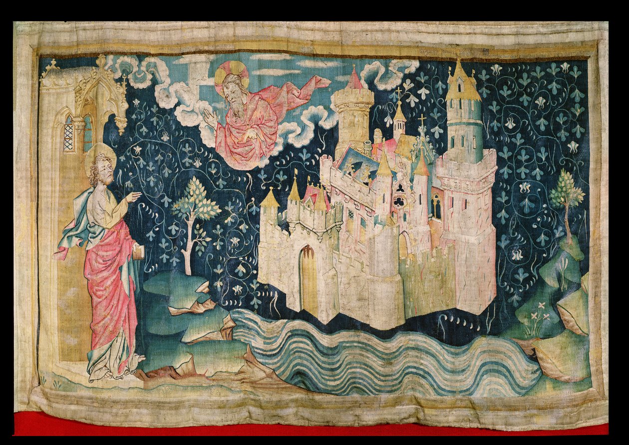 Az Új Jeruzsálem, 80. szám Angers Apokalipsziséből, 1373-87 (szőttes) alkotó: Nicolas Bataille