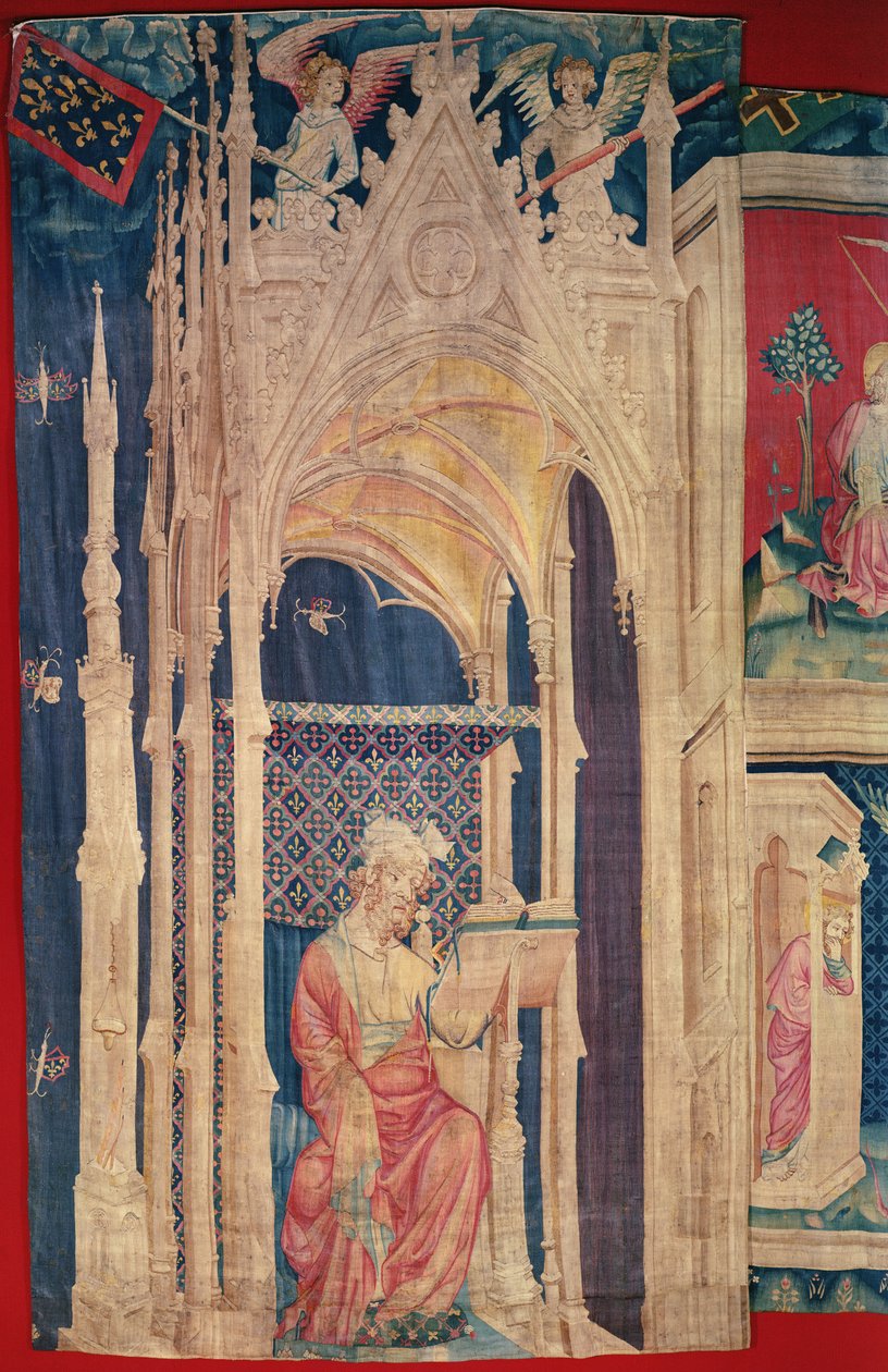 Az olvasó, a haragok apokalipszis kárpitjából, 1373-87 (szőttes) alkotó: Nicolas Bataille