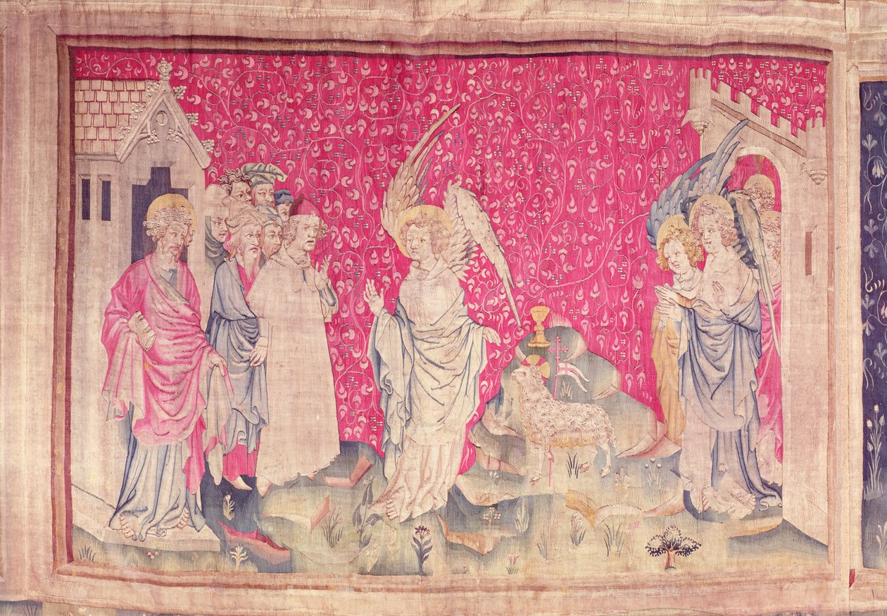 A Harmadik Angyal és a Bárány, 51. szám Angers Apokalipsziséből, 1373-87 (szőttes) alkotó: Nicolas Bataille