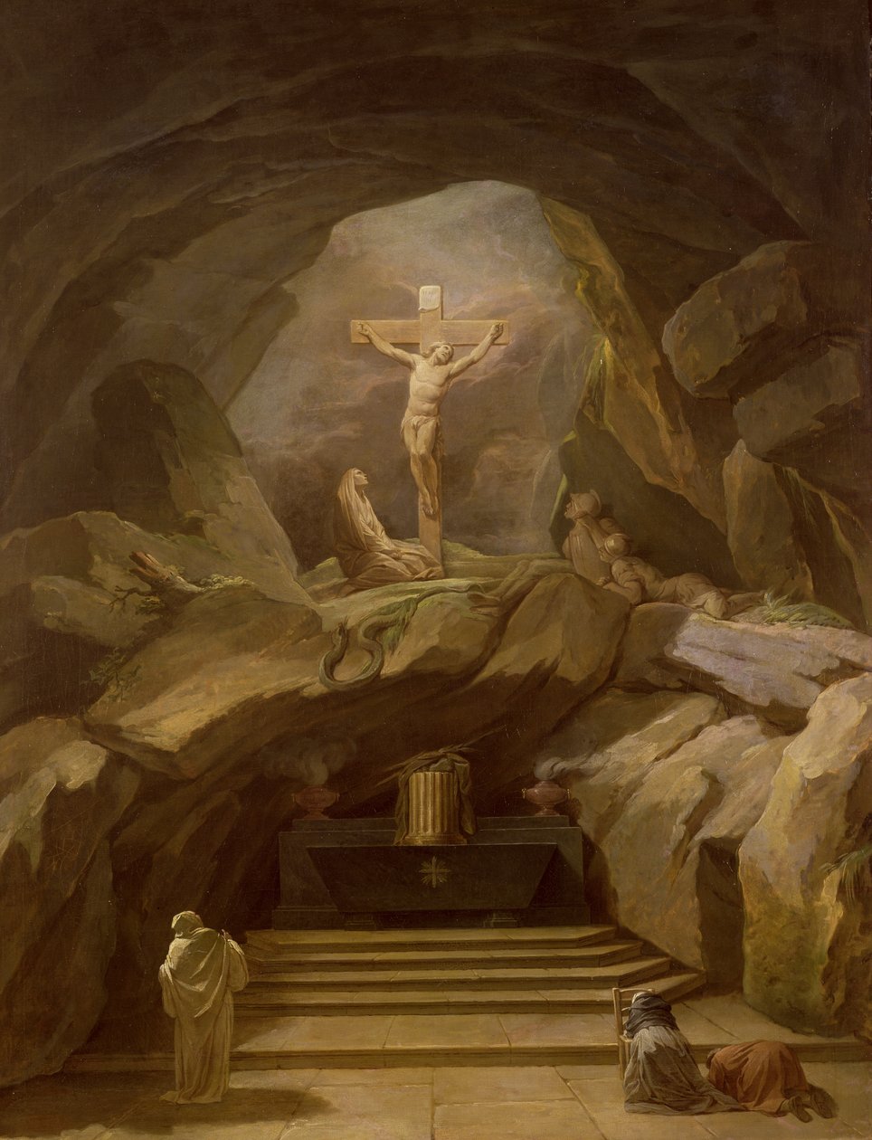 Tanulmány a Chapelle du Calvaire számára az Eglise de Saint-Rochban alkotó: Nicolas Bernard Lepicie