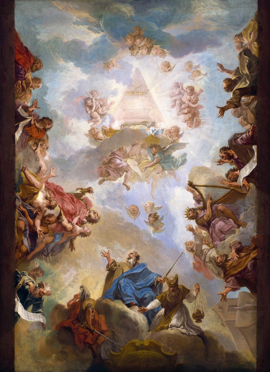 Az Ószövetség prófétái és királyai, akik imádják Jehova nevét, 1718 alkotó: Nicolas Bertin