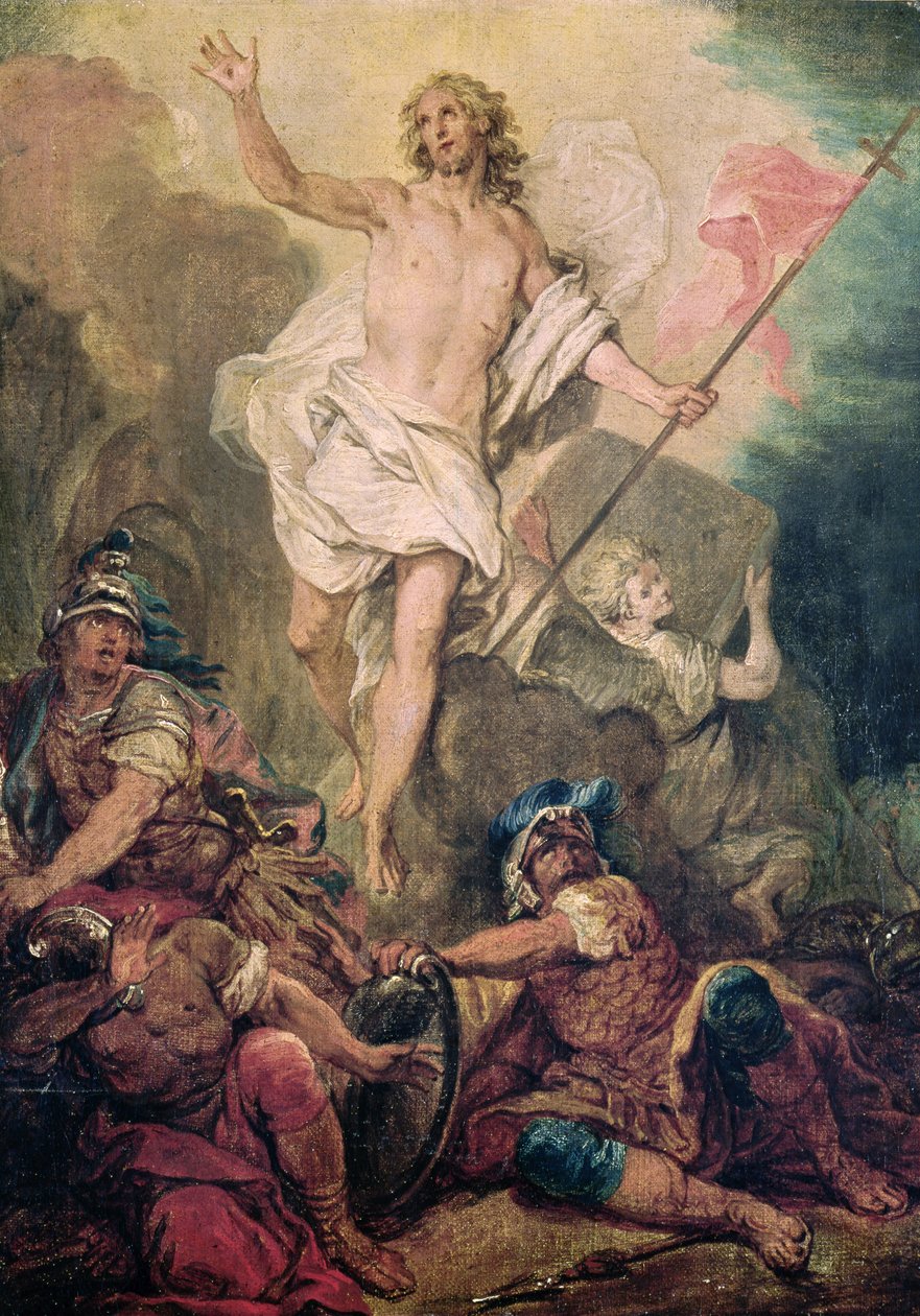 Tanulmány a feltámadásról a párizsi Szent Leu és Szent Gilles templomba szánt festményhez. alkotó: Nicolas Bertin