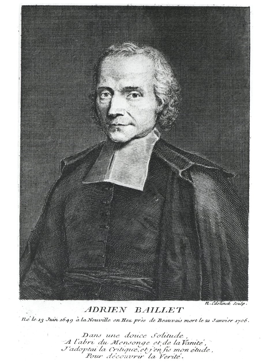 Adrien Baillet (1649-1706) portréja alkotó: Nicolas Etienne Edelinck