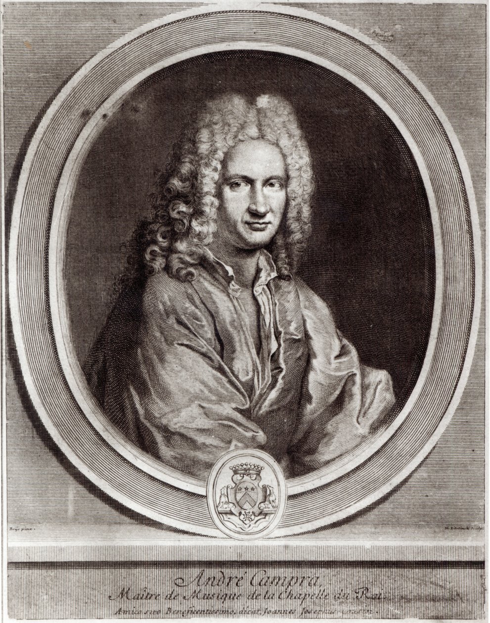 Andre Campra (1660-1744) portréja alkotó: Nicolas Etienne Edelinck