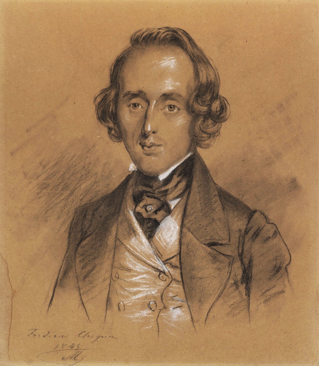 Fryderyk Chopin portréja alkotó: Nicolas Eustache Maurin