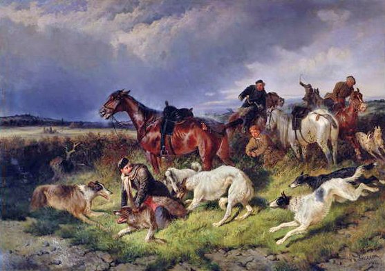 Farkasvadászat, 1873 alkotó: Nicolas Gregorovitch Svertschkoff