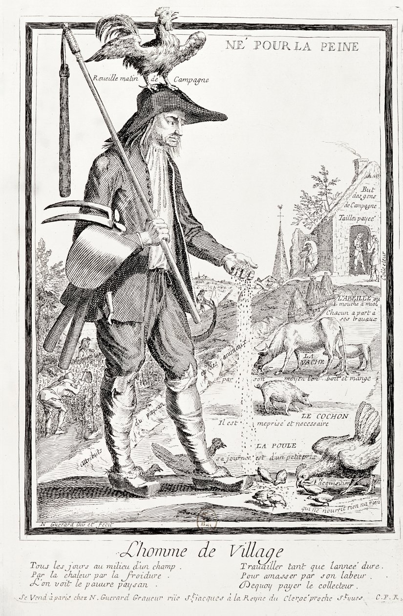 A falusi paraszt, szenvedésre született, 1780 körül (lásd még: 101779) alkotó: Nicolas Guerard