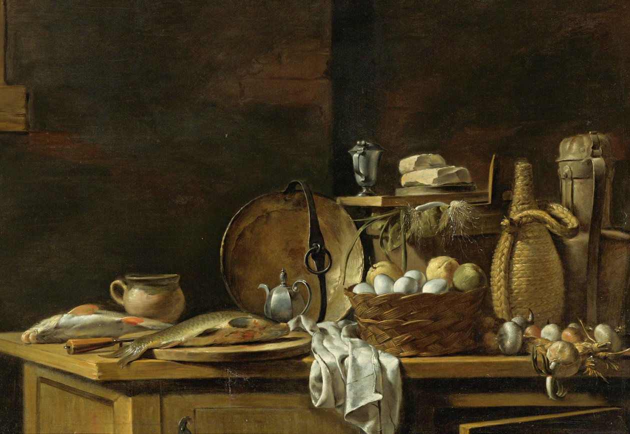 Konyhaasztal Csendélet alkotó: Nicolas Henri Jeaurat de Bertry