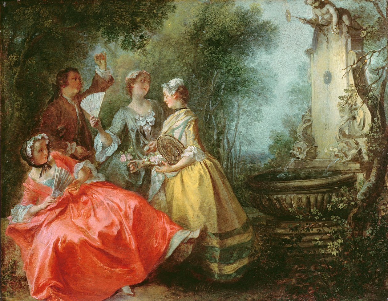 A nap négy időpontja: dél, 1739-41 körül (olaj, réz) alkotó: Nicolas Lancret