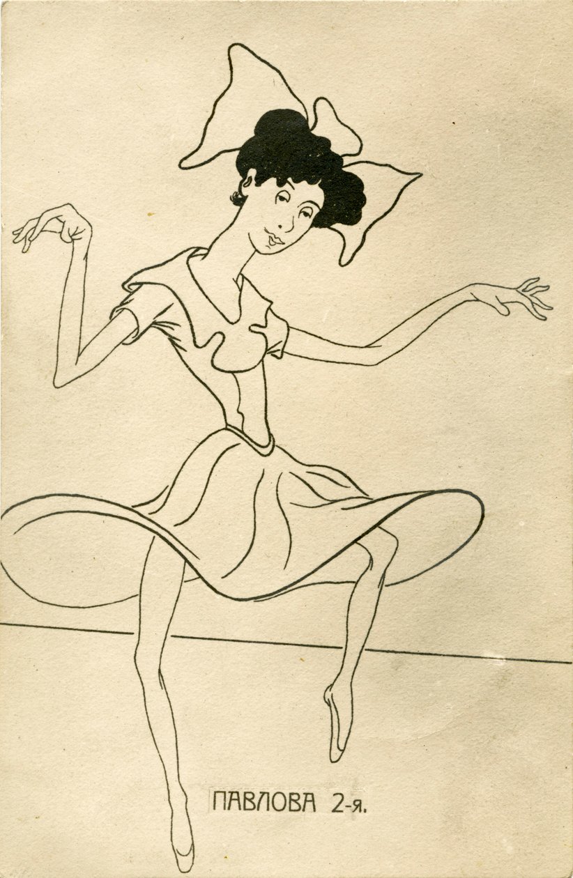 Anna Pavlova - karikatúra alkotó: Nicolas Legat