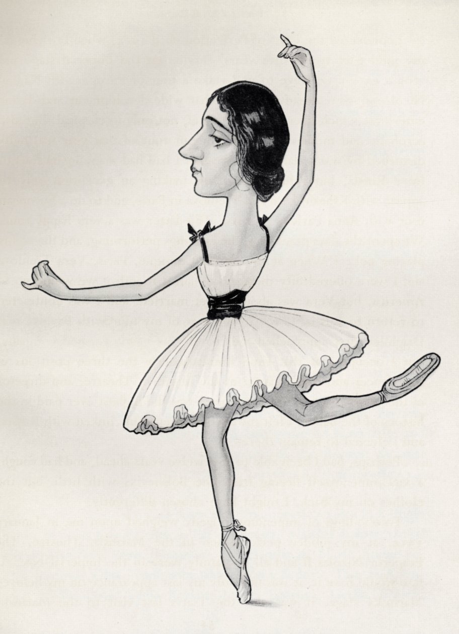 Tamara Karsavina karikatúra by alkotó: Nicolas Legat