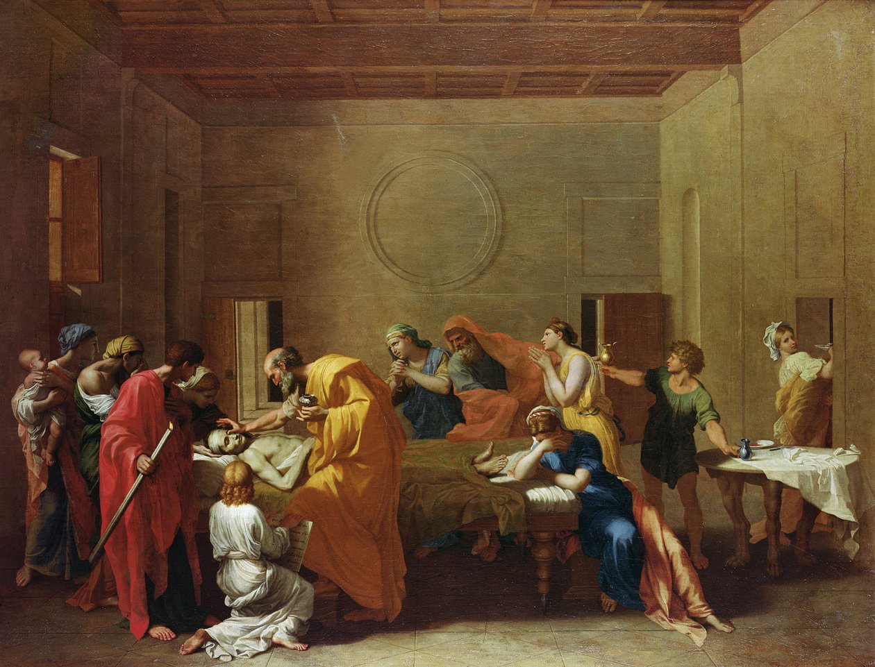 Extreme Unction, 1637-40 körül alkotó: Nicolas Poussin
