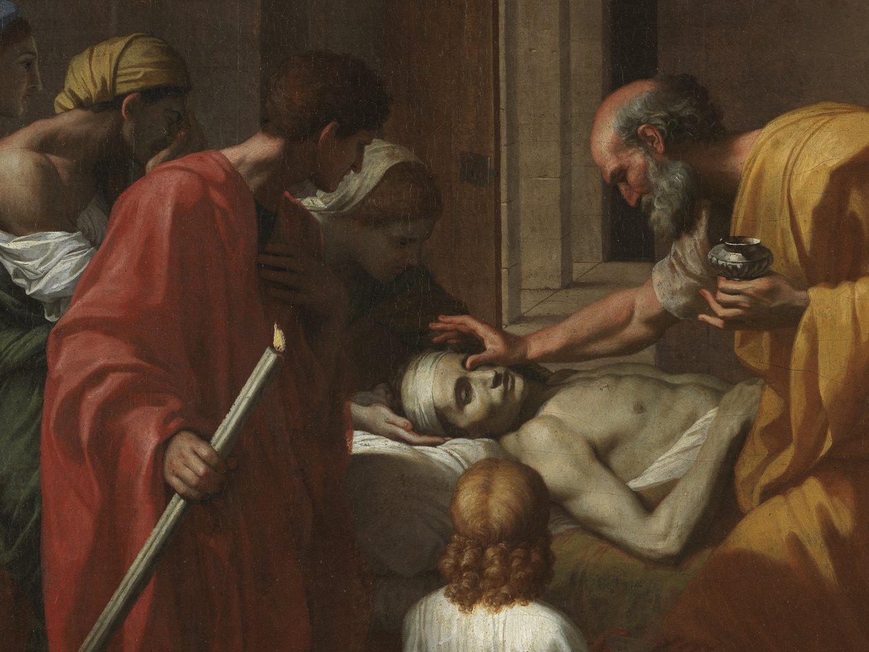 Az utolsó kenet, a "Hét szentségből", 1638-40. alkotó: Nicolas Poussin