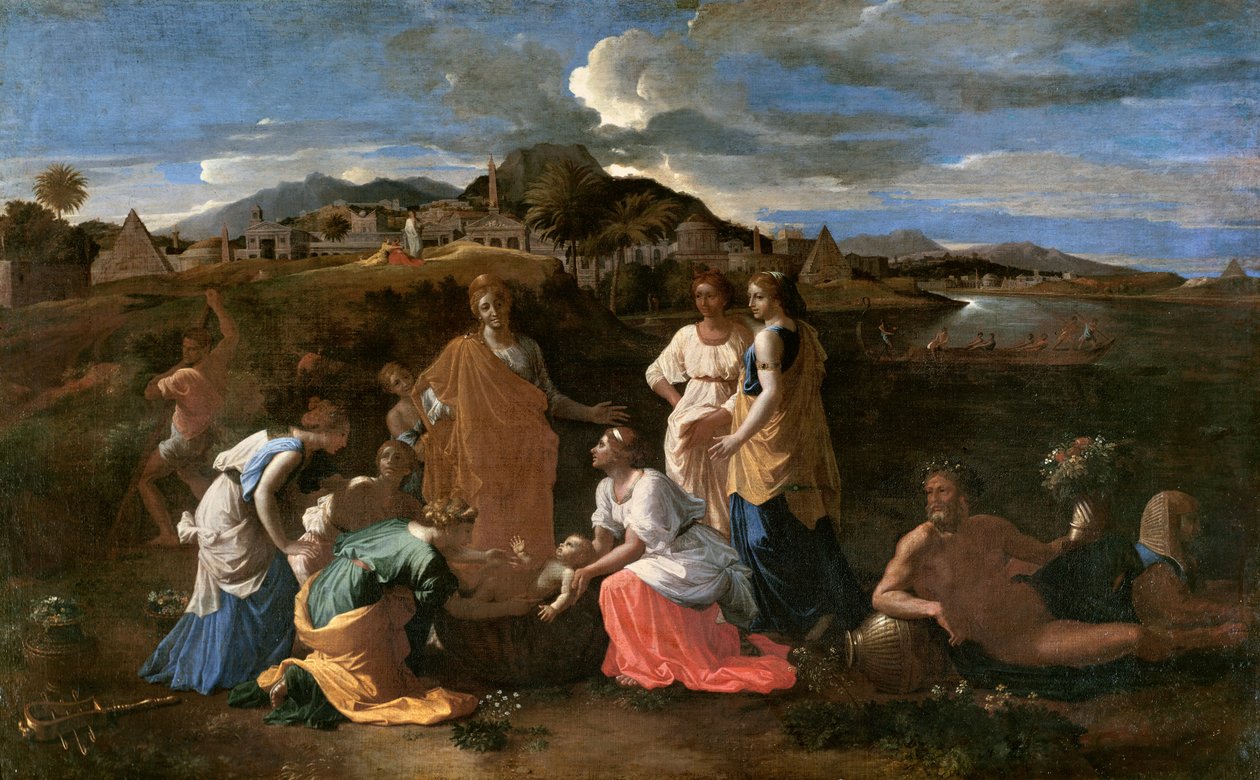Mózes megmentve a vízből, 1647 alkotó: Nicolas Poussin