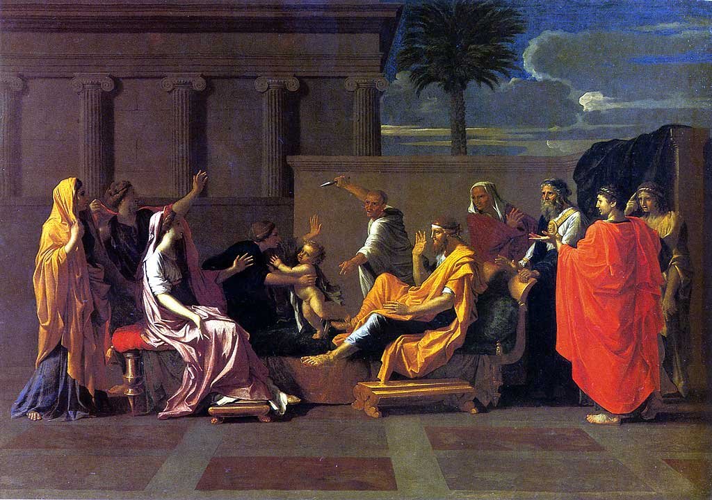 Mózes tapossa a fáraó koronáját alkotó: Nicolas Poussin