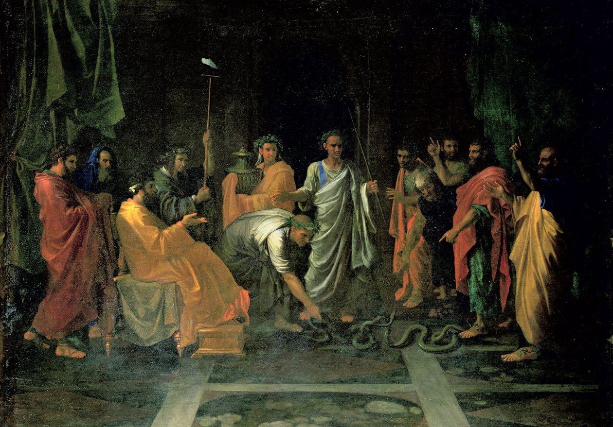 Mózes és a rézkígyó alkotó: Nicolas Poussin